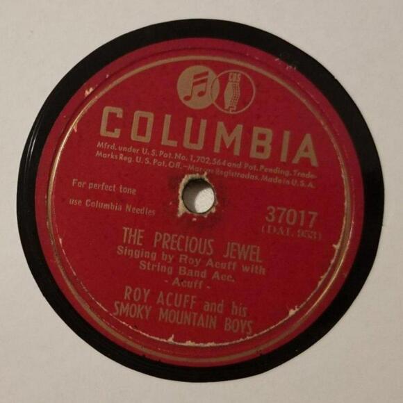 3/$25 Roy Acuff 78 RPM Come Back Little Pal / The Precious Jewel Columbia 37017 - Picture 4 of 5